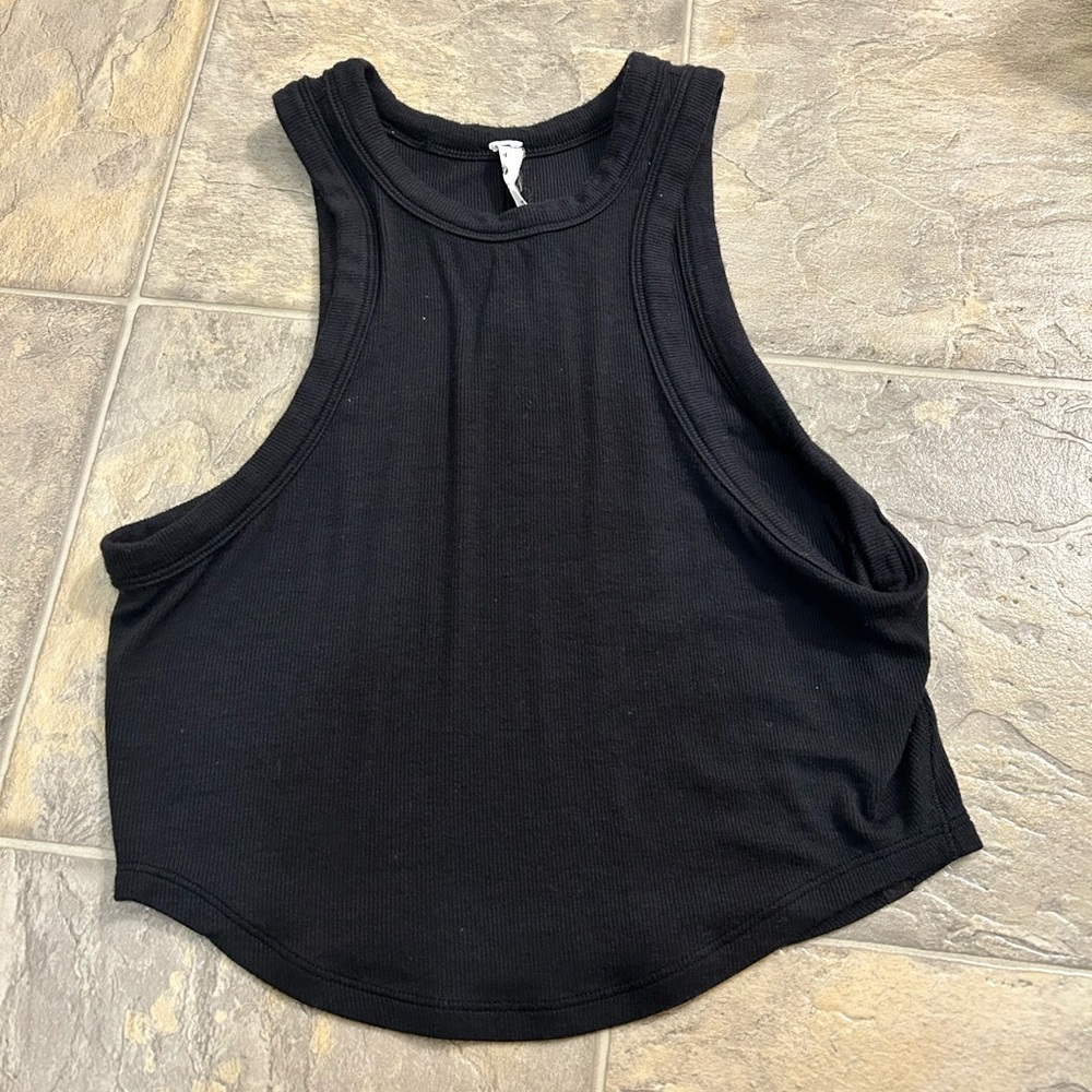Lululemon black cotton tank top